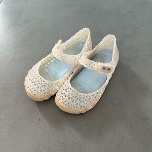 Mini Melissa Kids Pearly Blue Woven Campana Shoes